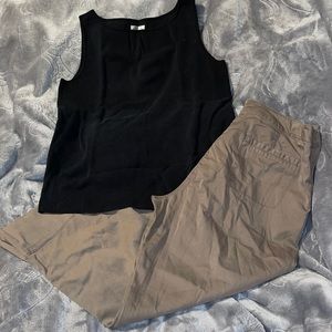 Chico’s Sleeveless Top and Capri Pants Size 1